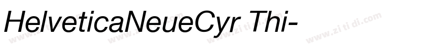 HelveticaNeueCyr Thi字体转换